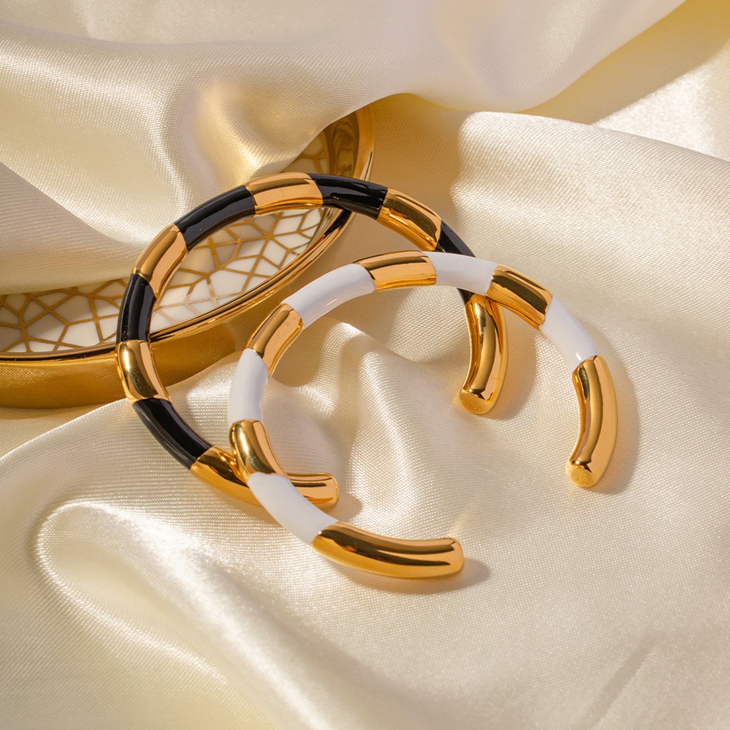 18K Gold-Plated Stainless Steel Bracelet - Gold Spiral