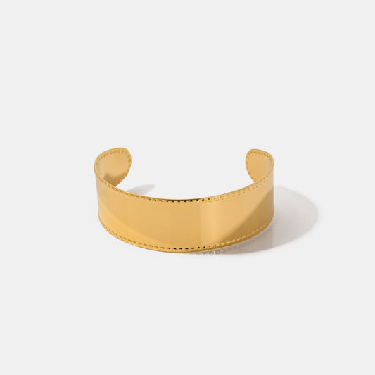 18K Gold-Plated Stainless Steel Bracelet - Intricated Gold Trim