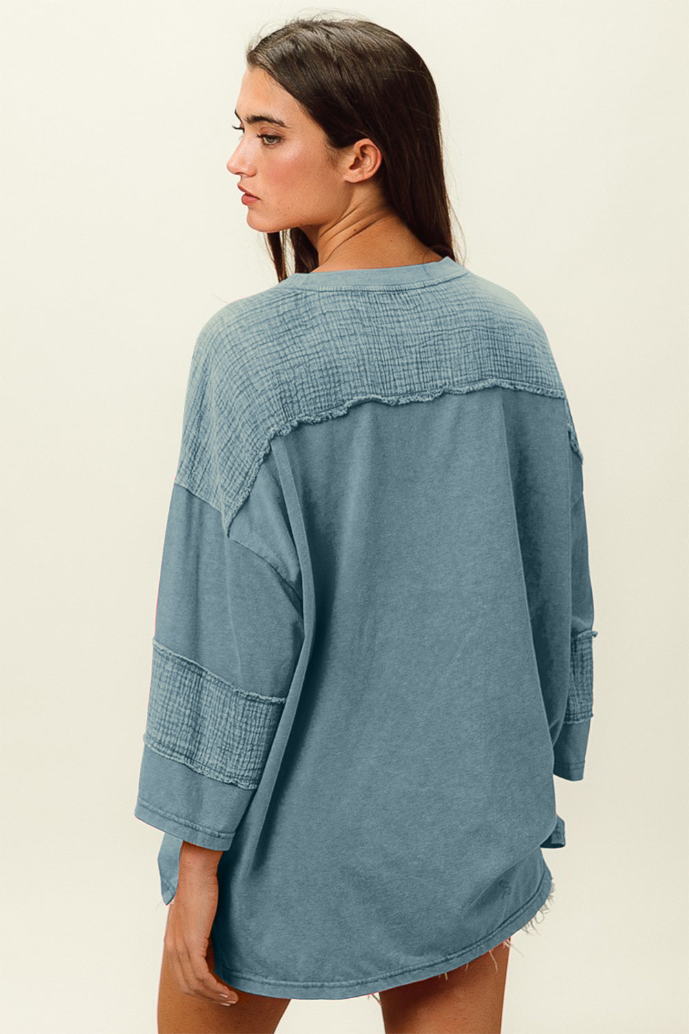 BiBi High-Low Washed T-Shirt nt