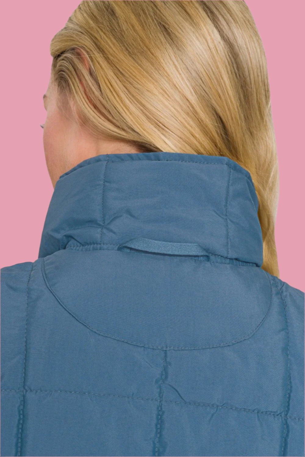 Zenana Zip Up Cropped Puffer Vest with Pockets tt