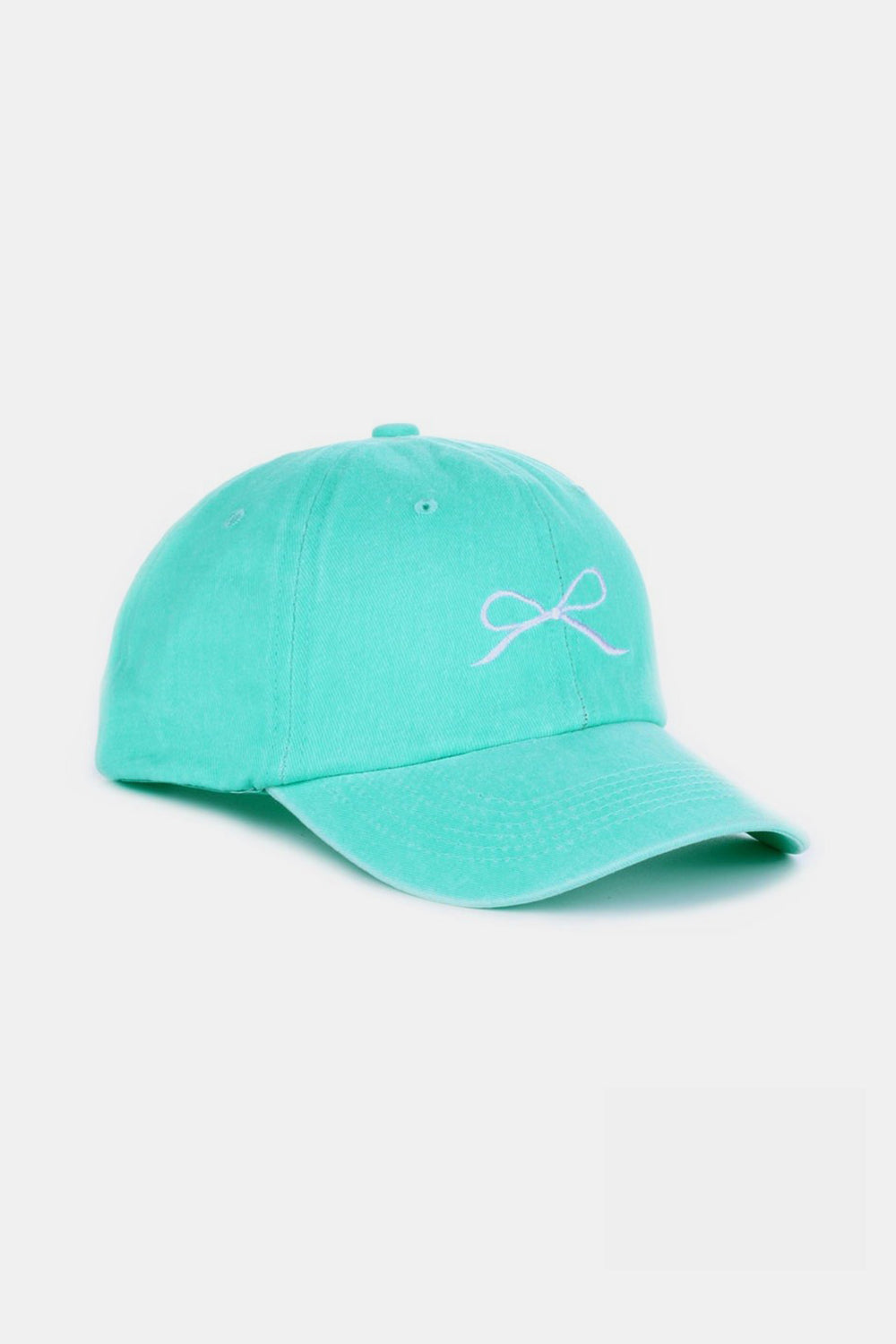 Zenana Bow Embroidered Washed Cotton Caps nt