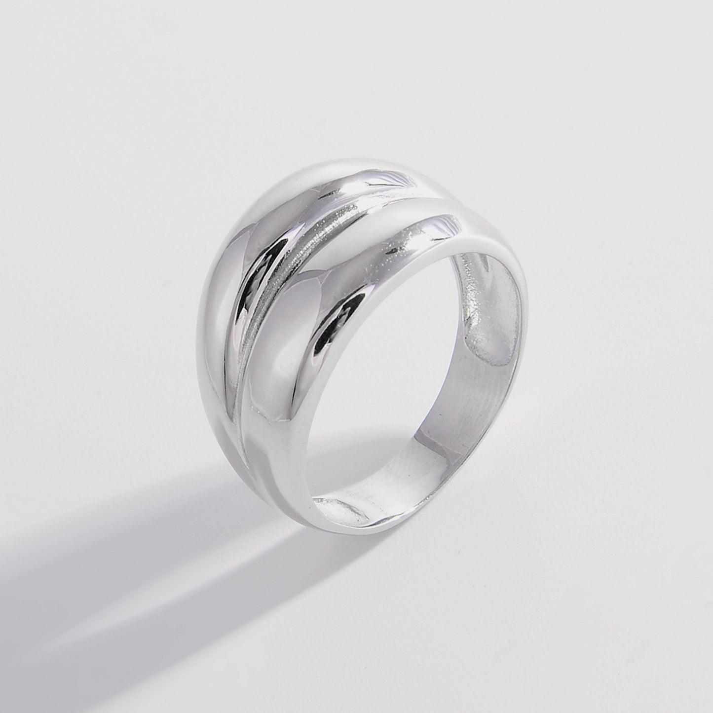 925 Sterling Silver Bulging Ring nt