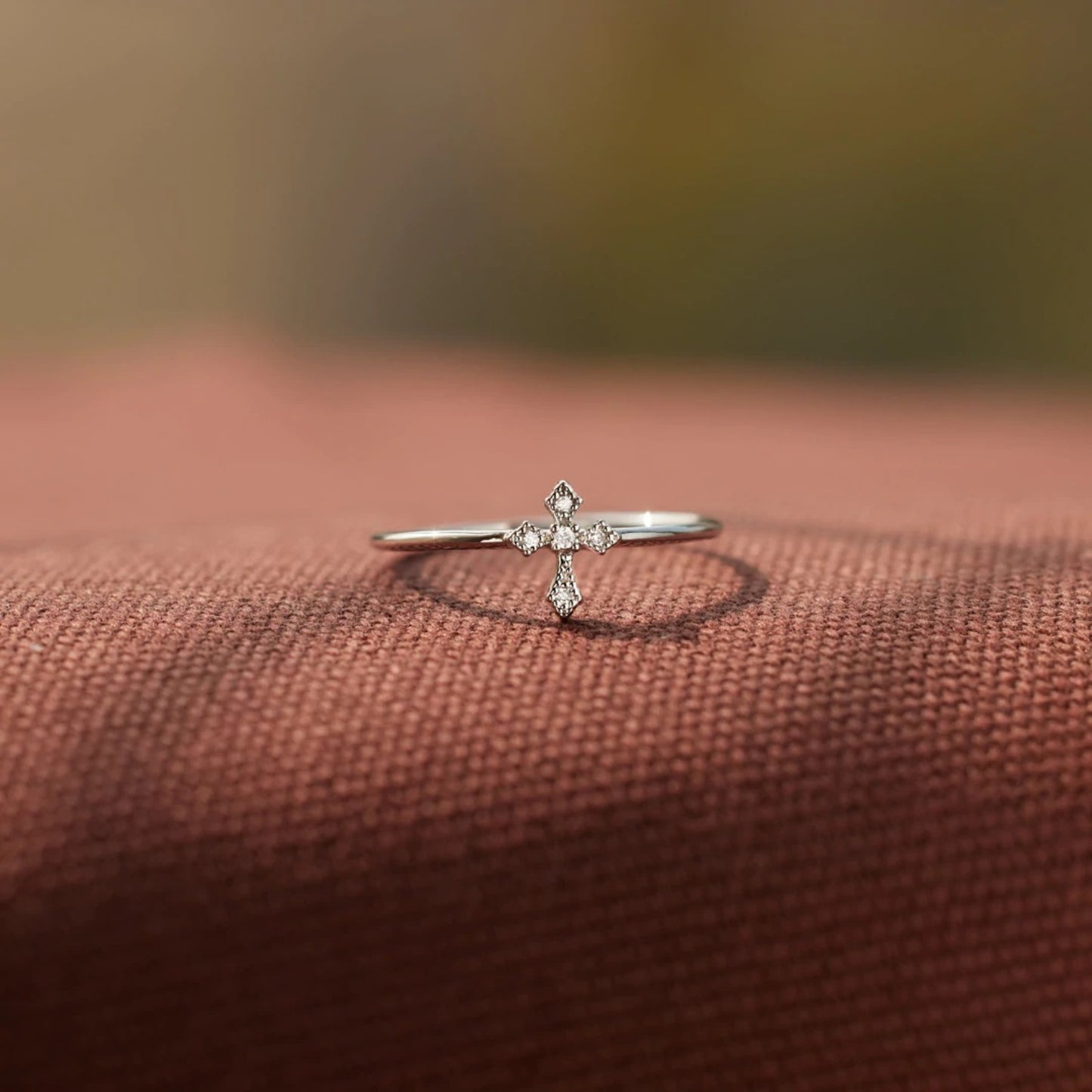 925 Sterling Silver Cross Ring nt