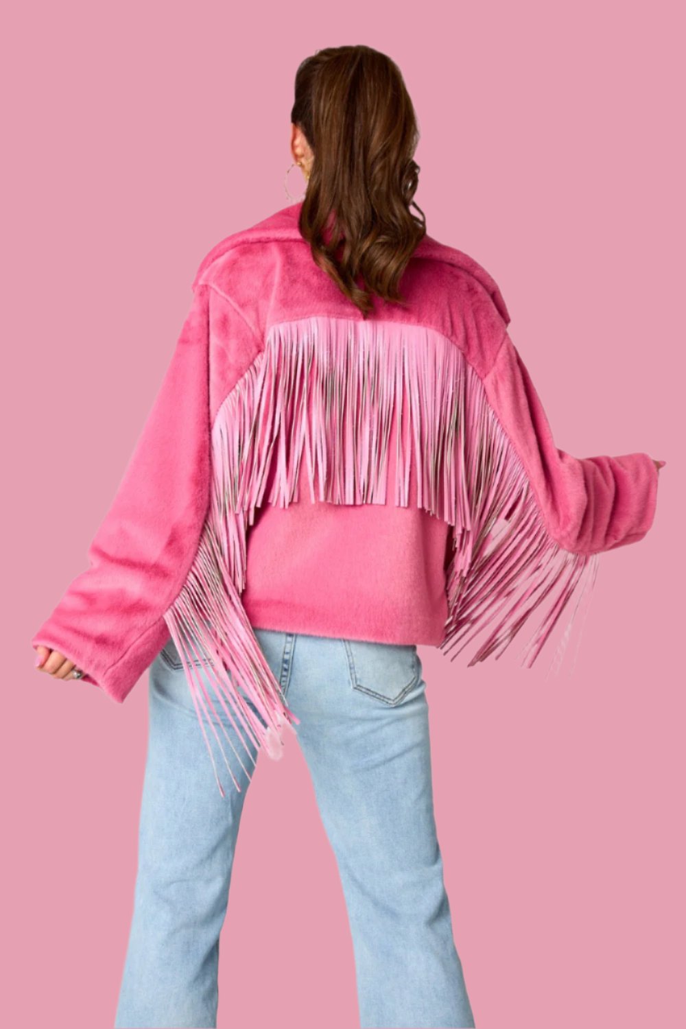 Fringe Zip Up Jacket