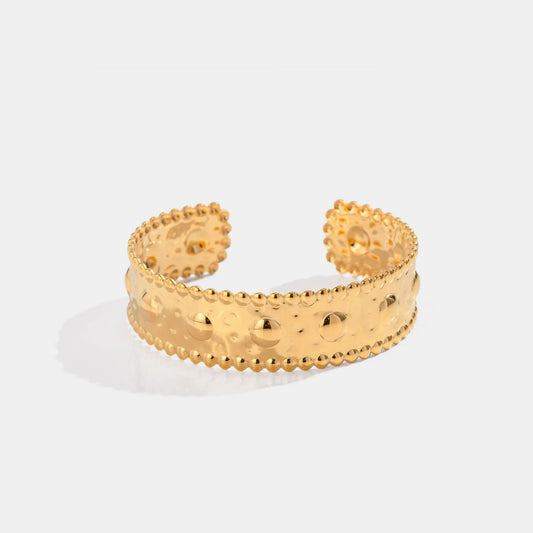 18K Gold-Plated Stainless Steel Bracelet - Studded Gold