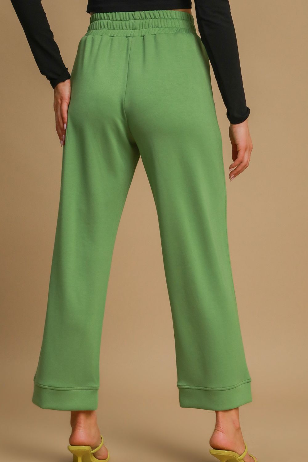 Umgee Drawstring Wide Leg Pants with Pockets tt