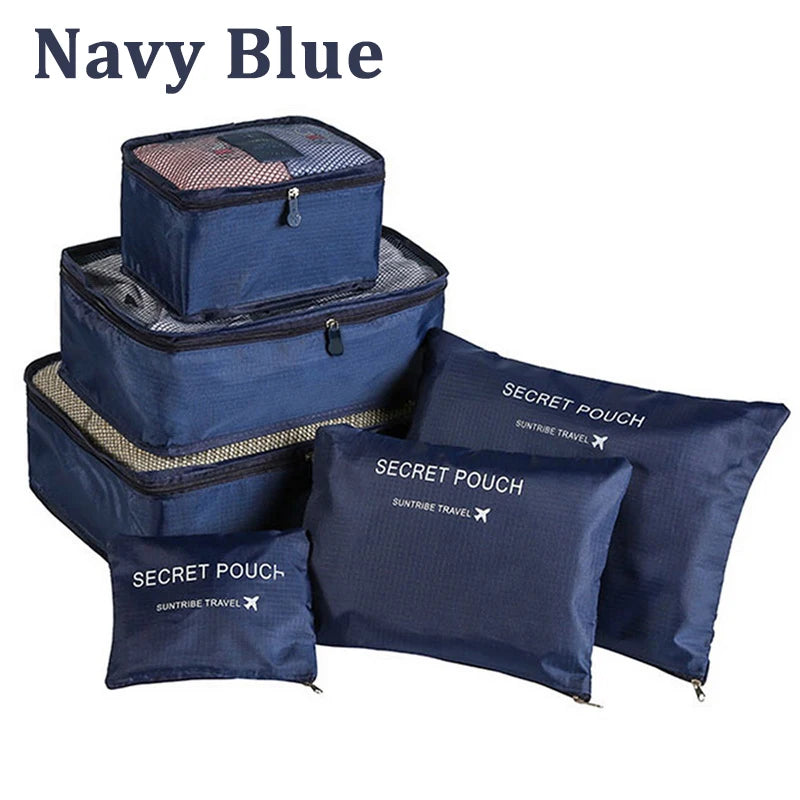6-Piece Travel Storage Bag Set – Waterproof & Spacious al/tt