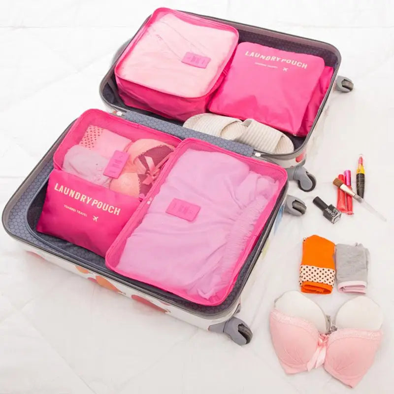 6-Piece Travel Storage Bag Set – Waterproof & Spacious al/tt