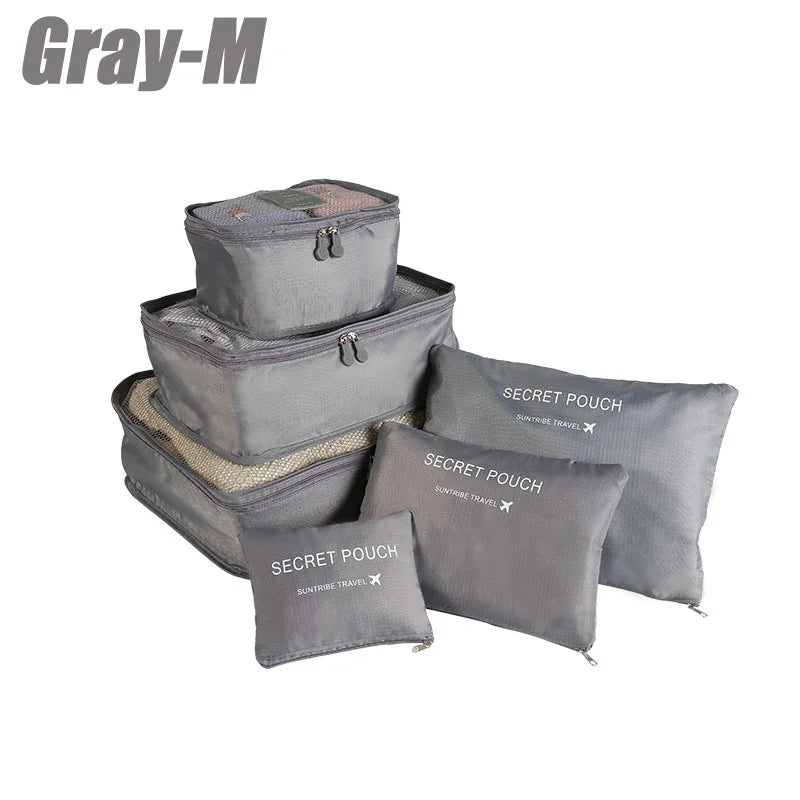 6-Piece Travel Storage Bag Set – Waterproof & Spacious al/tt