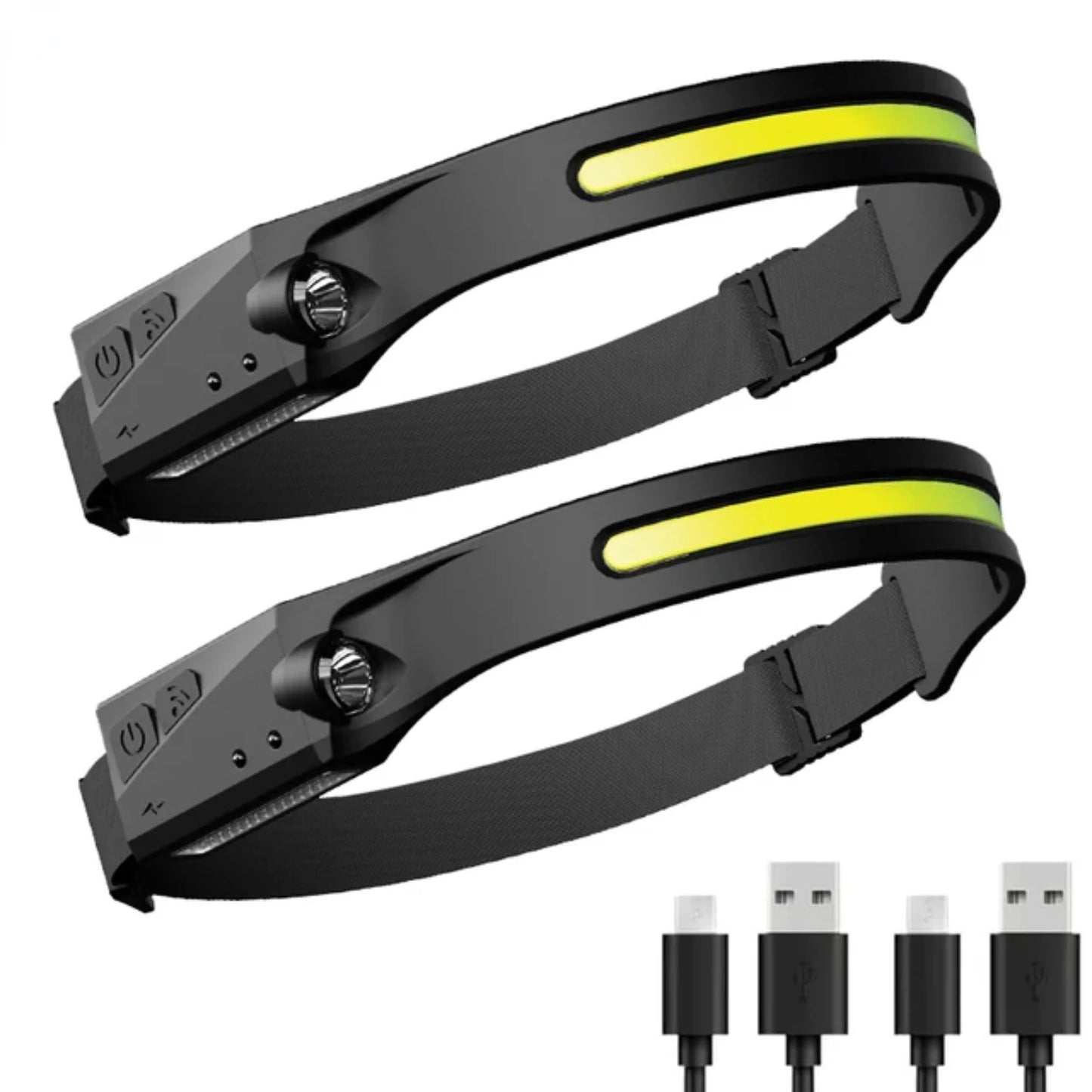 1/2/3PCS Induction Headlamp Camping Search Light USB Rechargeable Headlight al/tt