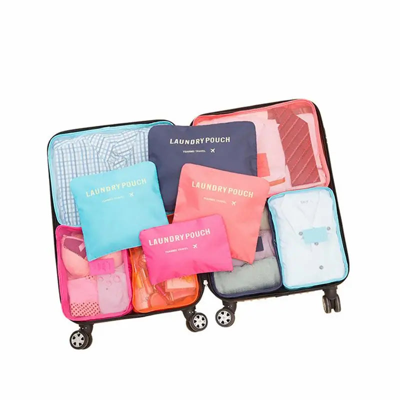 6-Piece Travel Storage Bag Set – Waterproof & Spacious al/tt