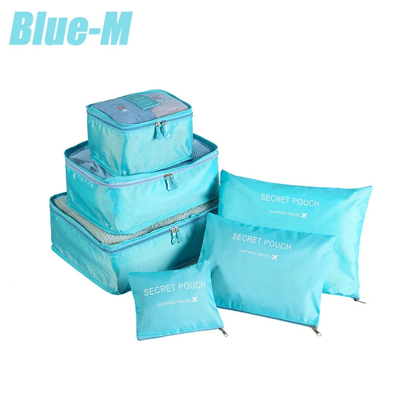 6-Piece Travel Storage Bag Set – Waterproof & Spacious al/tt