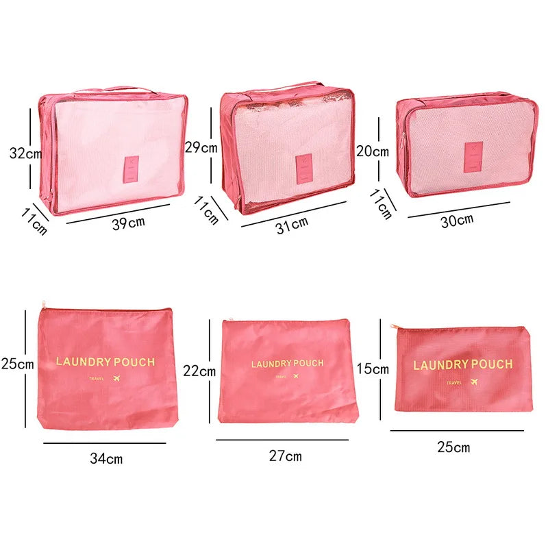 6-Piece Travel Storage Bag Set – Waterproof & Spacious al/tt