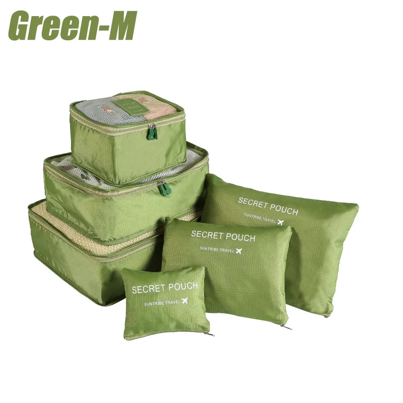 6-Piece Travel Storage Bag Set – Waterproof & Spacious al/tt