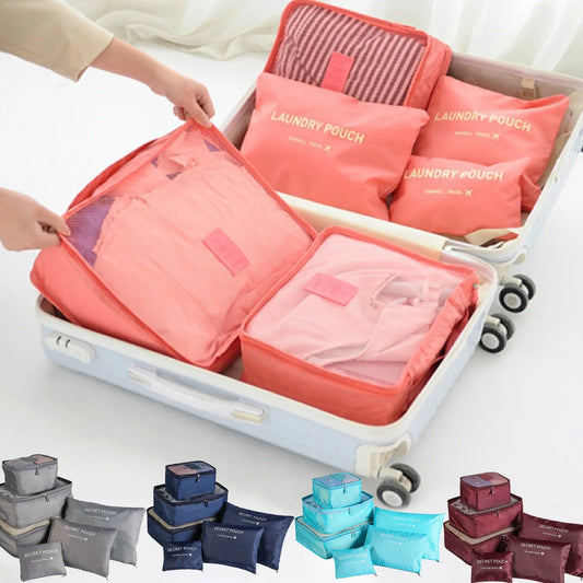6-Piece Travel Storage Bag Set – Waterproof & Spacious al/tt