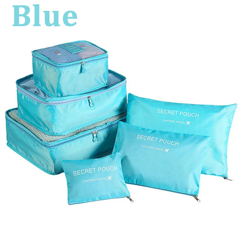 6-Piece Travel Storage Bag Set – Waterproof & Spacious al/tt