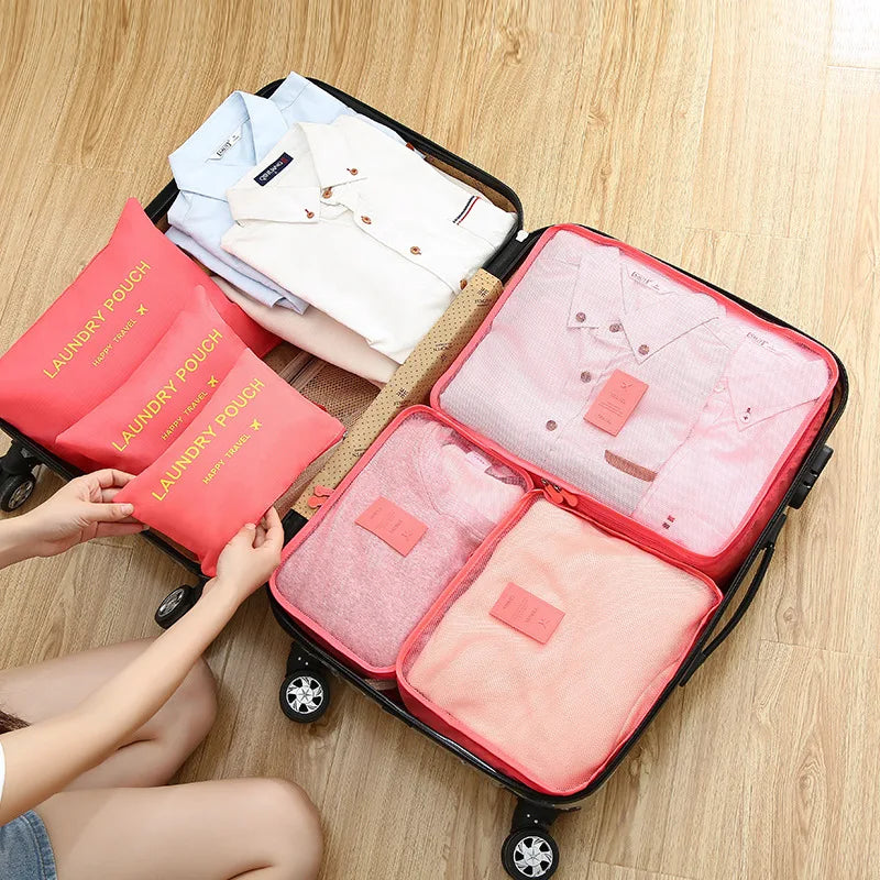 6-Piece Travel Storage Bag Set – Waterproof & Spacious al/tt