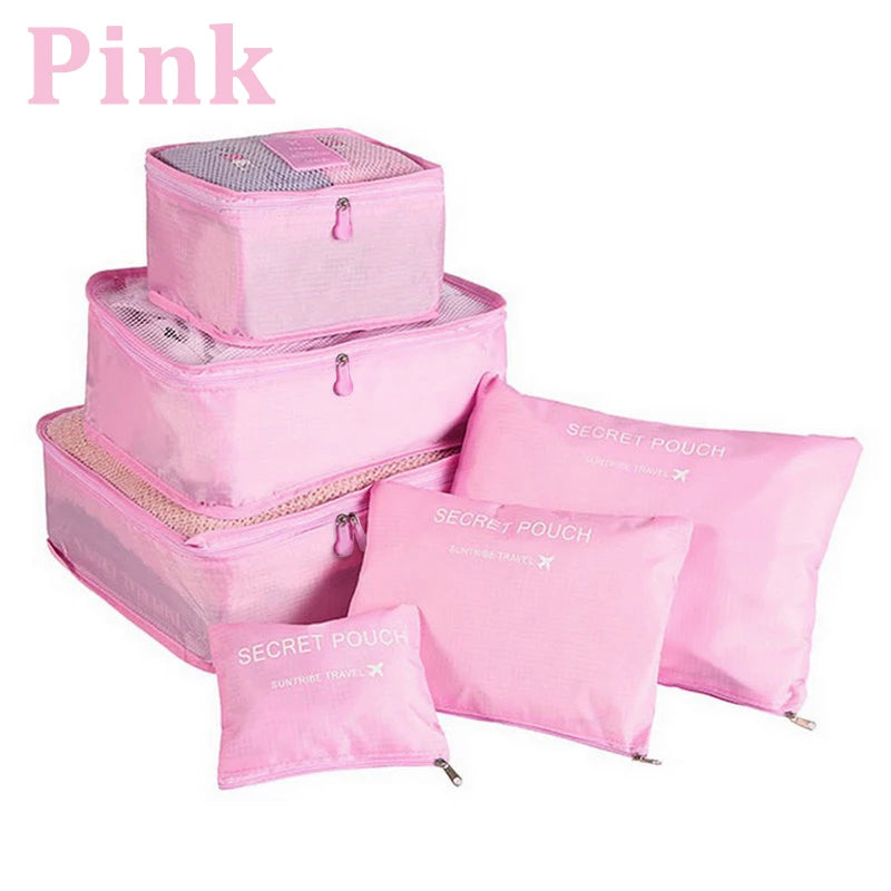 6-Piece Travel Storage Bag Set – Waterproof & Spacious al/tt