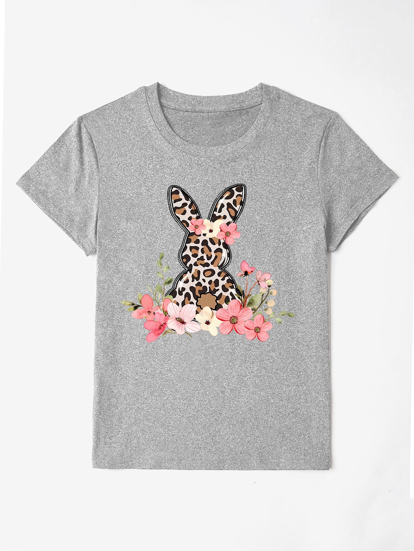 Rabbit Round Neck Short Sleeve T-Shirt nt
