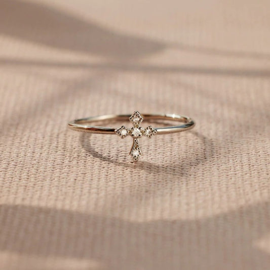 925 Sterling Silver Cross Ring nt