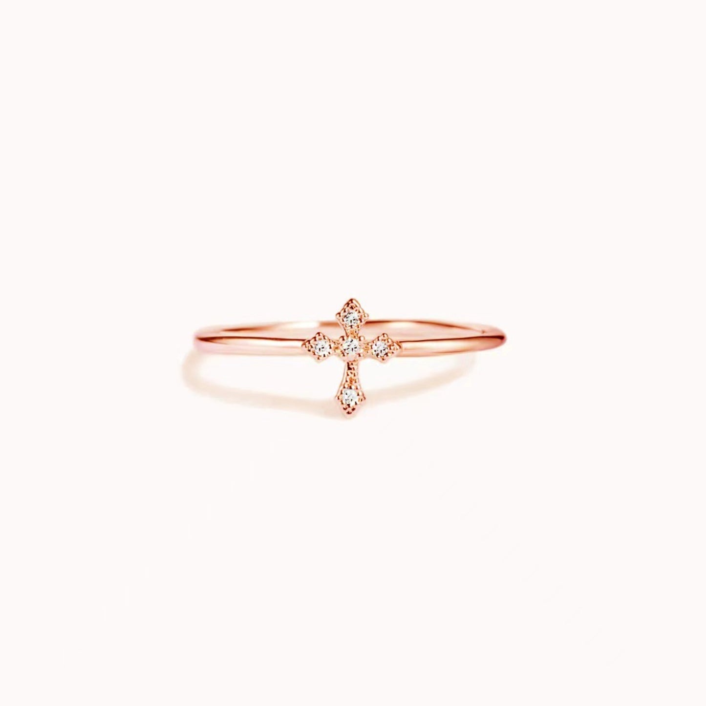 925 Sterling Silver Cross Ring nt