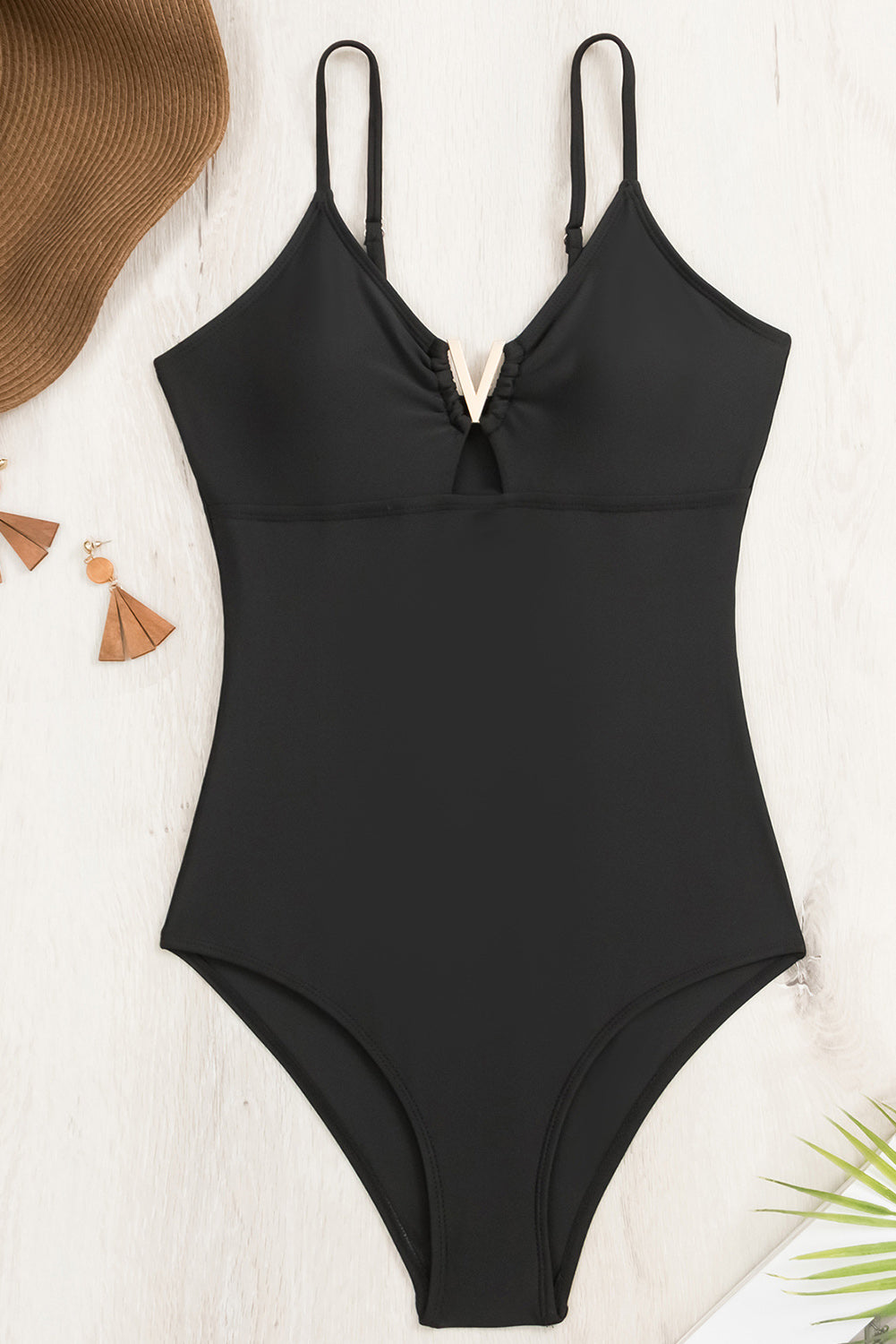 Cutout Spaghetti Strap One-Piece Swimwear nt