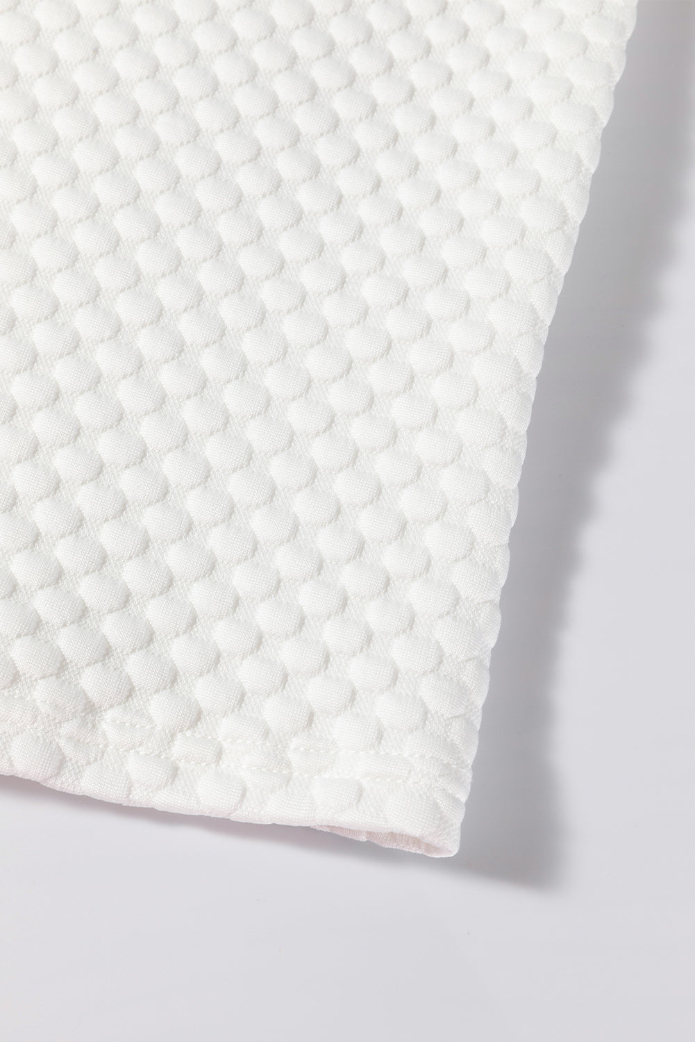 Textured Round Neck Puff Sleeve Blouse nt