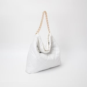 Fushia Quilted Puffy Hobo Bag/jj
