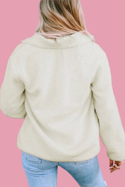 Chest Pocket Zip Up Fleece Jacket