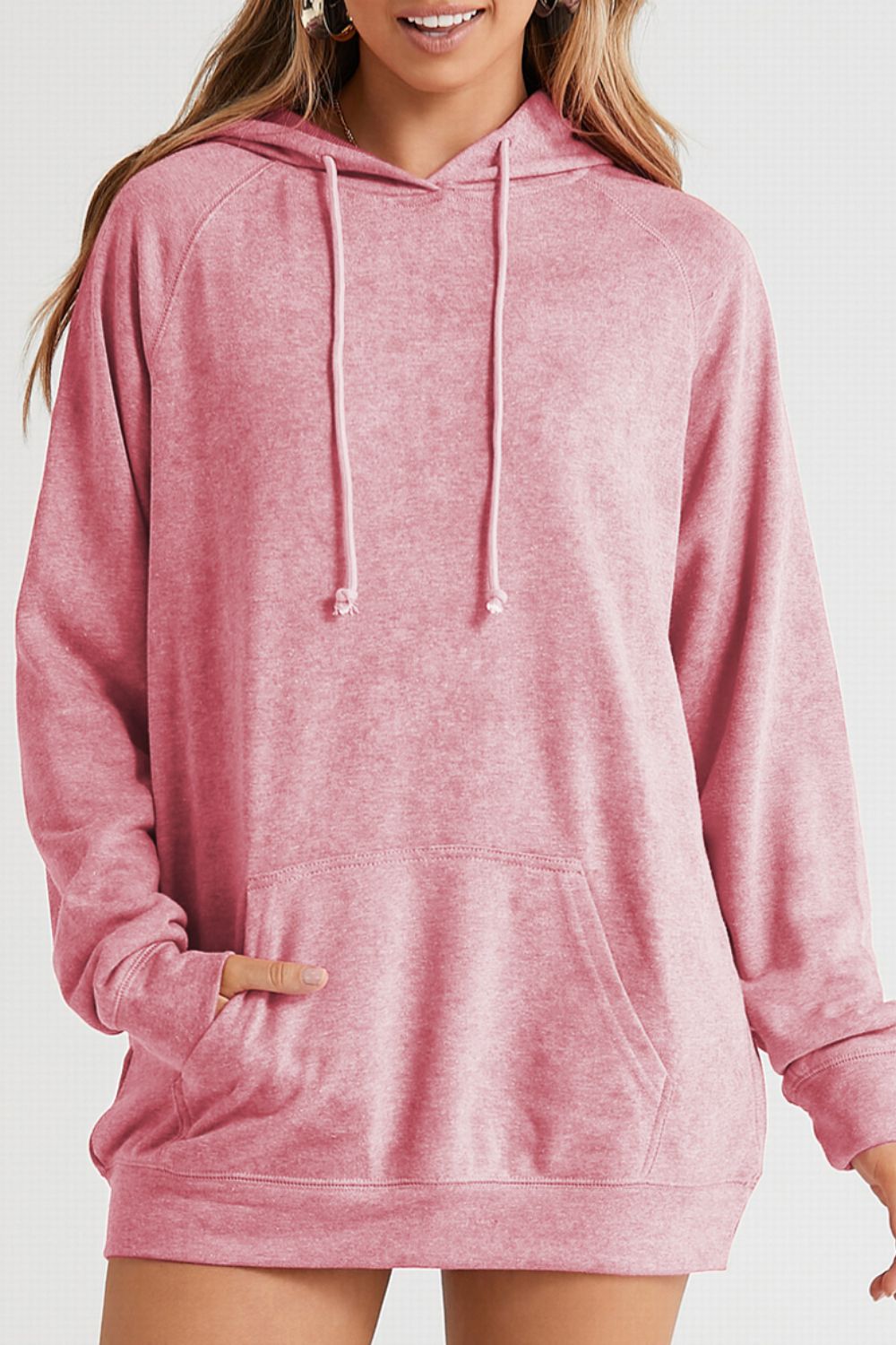 Drawstring Long Sleeve Oversize Hoodie