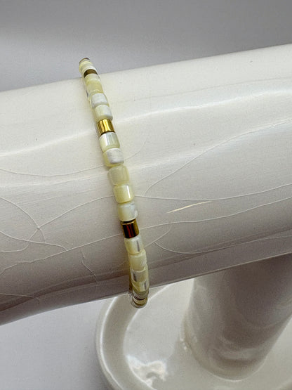 Bohemian Natural Shell Bracelet Set/White/jj/Code #2
