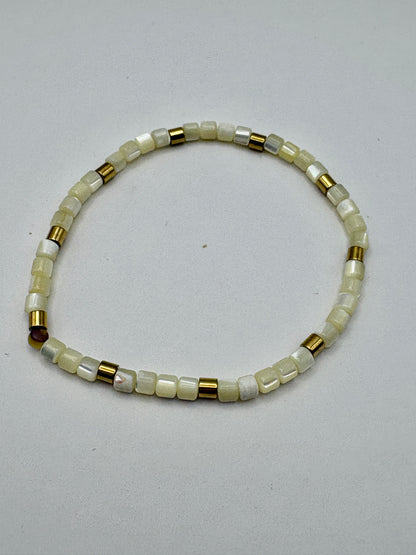 Bohemian Natural Shell Bracelet Set/White/jj/Code #2