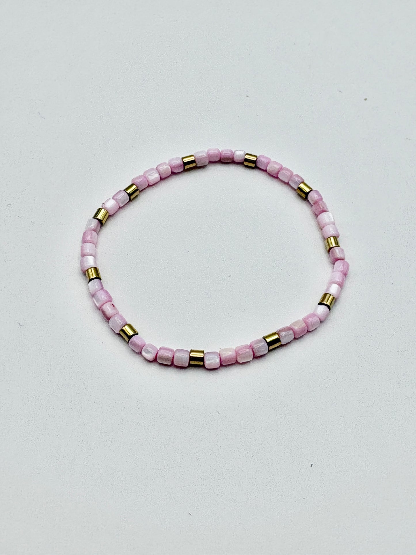 Bohemian Natural Shell Bracelet Set/Baby Pink/jj/Code #2
