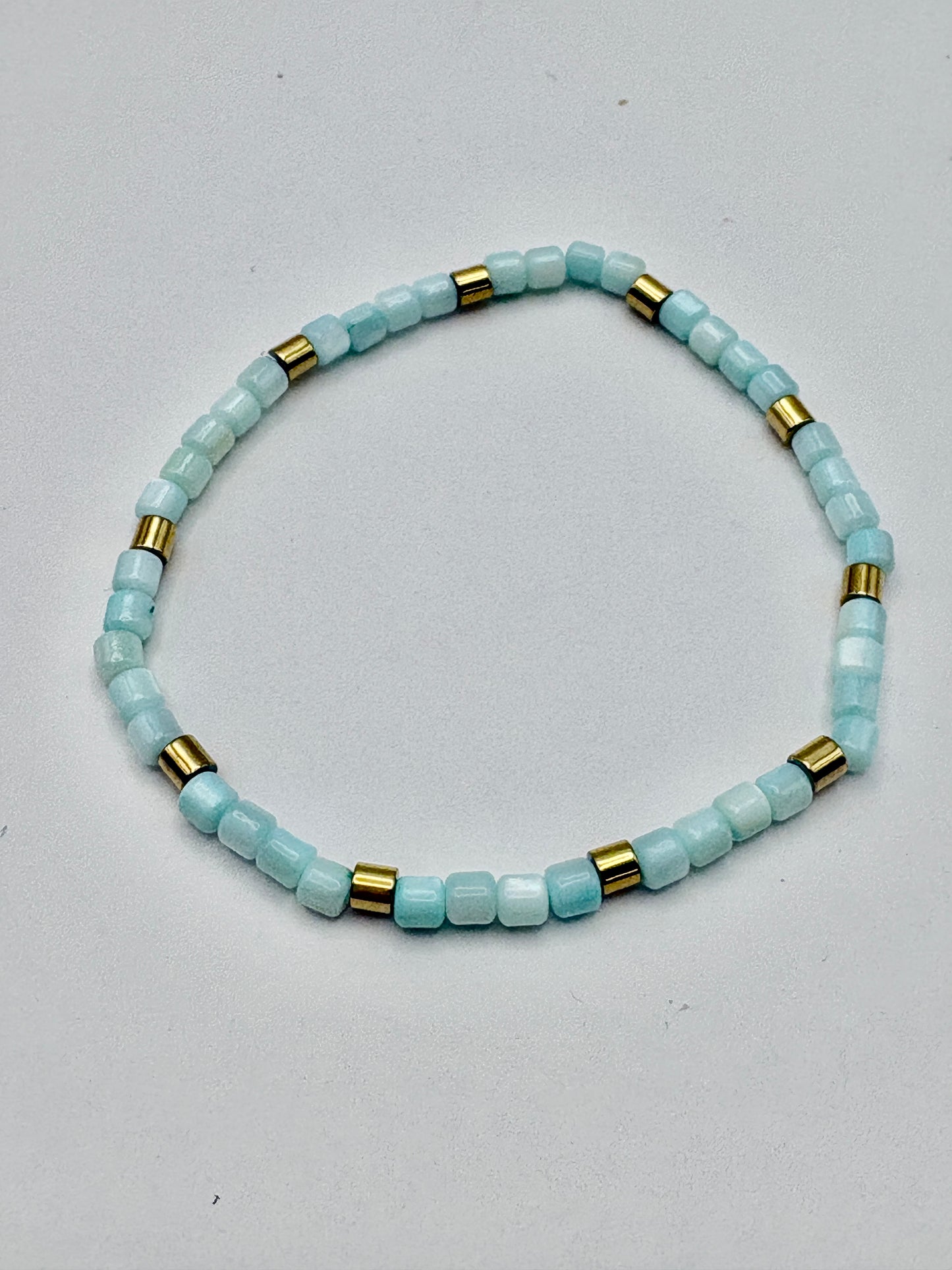 Bohemian Natural Shell Bracelet Set/Baby Blue/jj/Code #2