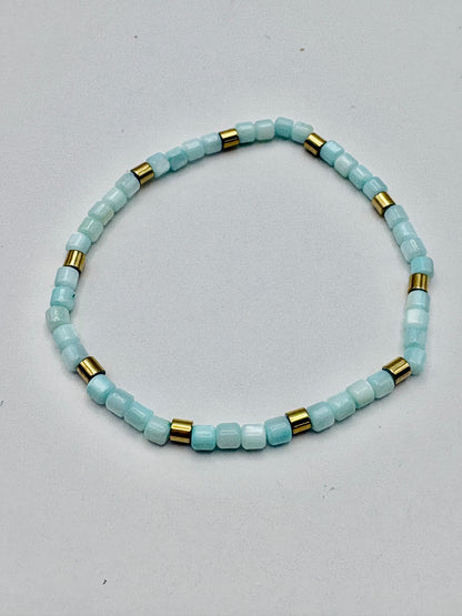 Bohemian Natural Shell Bracelet Set/Baby Blue/jj/Code #2