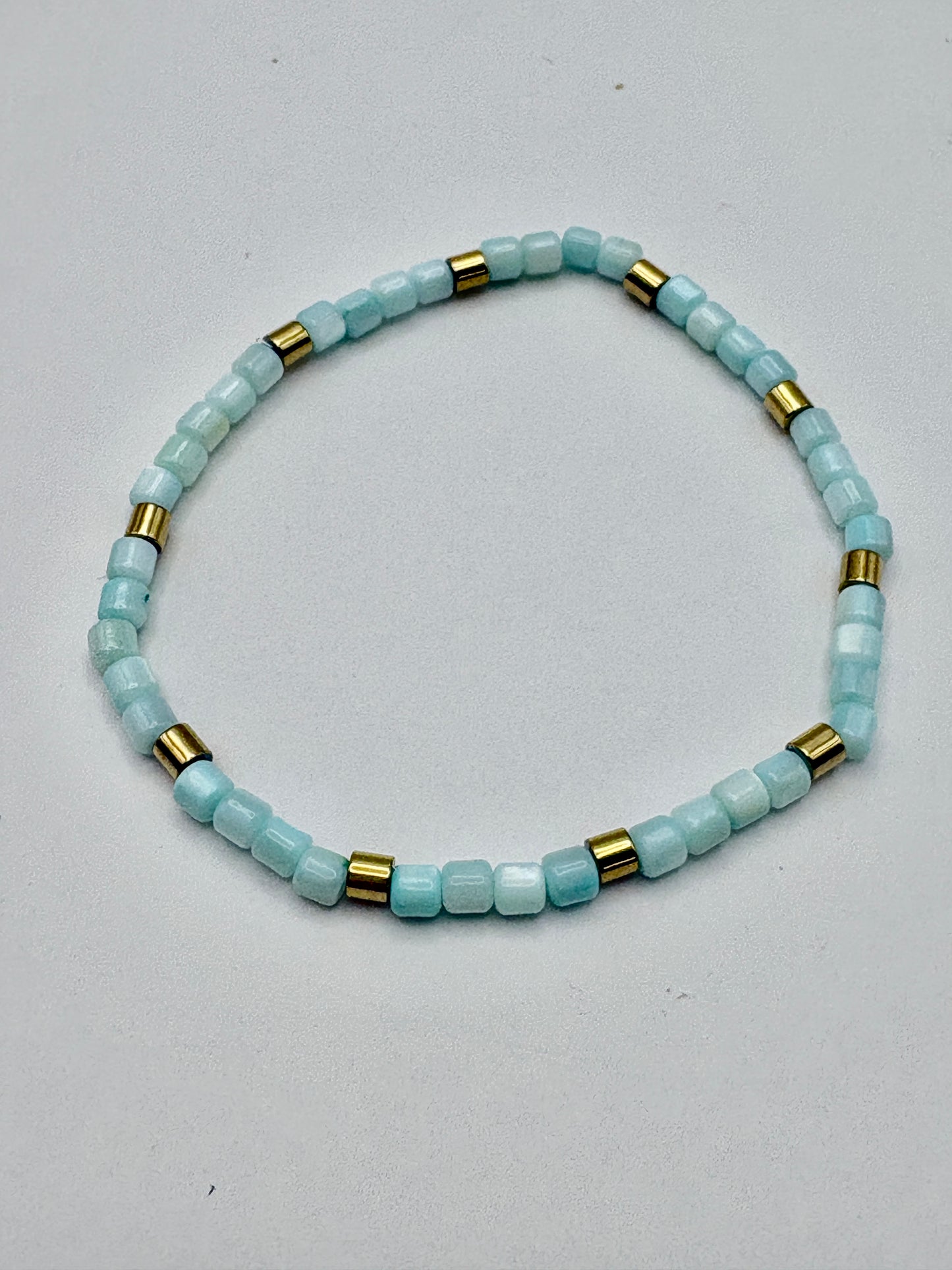 Bohemian Natural Shell Bracelet Set/Baby Blue/jj/Code #2