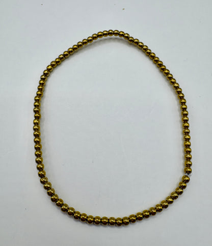 Brass Gold Beaded Bracelet/jj/Code #14