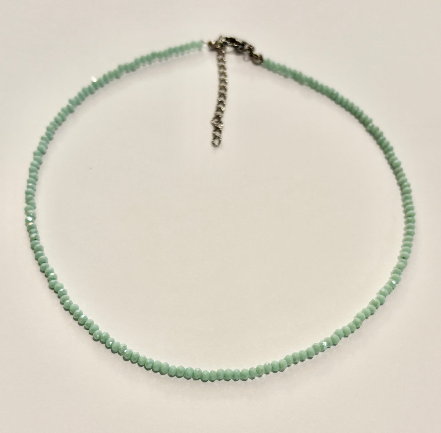Blue Beaded Little Girls Necklace Adjustable 12"-14"/jj/Code #15